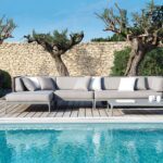 Modernes Outdoor-Sofa Infinity 1 von Ethimo mit elegantem Design für Terrasse und Garten.