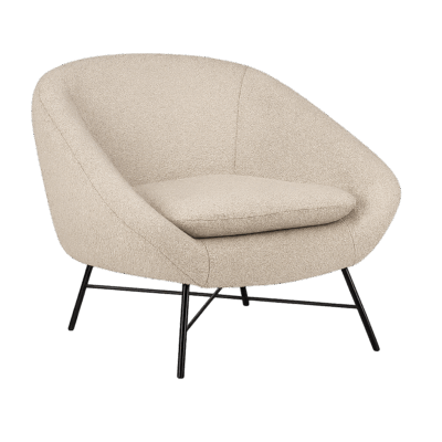 Ethnicraft Barrow Sessel - Gepolsterter Loungesessel in modernem Design für stilvolle Wohnräume.