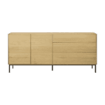 Ethnicraft Whitebird und Blackbird Kommoden aus hellem Holz mit minimalistischem Design.