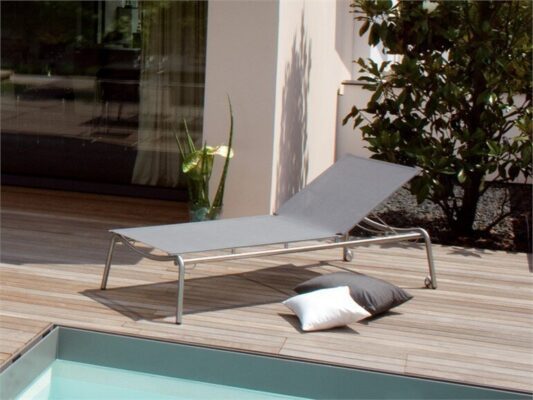 Fischer Möbel Taku Liege - Hochwertige Outdoor-Liege für Garten und Terrasse