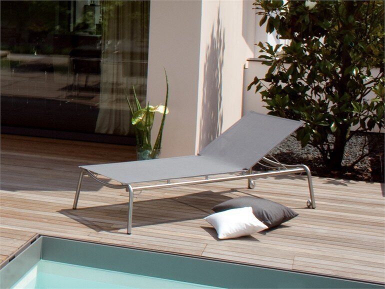 Fischer Möbel Taku Liege - Hochwertige Outdoor-Liege für Garten und Terrasse
