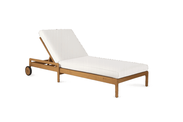 Hochwertige Teakholz-Gartenliege Jack von Ethnicraft für entspannte Stunden im Freien.