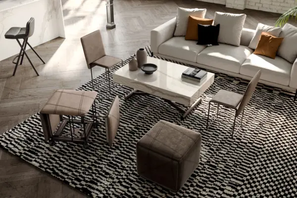 Innovativer Ozzio Box Couchtisch mit integriertem Stauraum für modernes Wohnen.