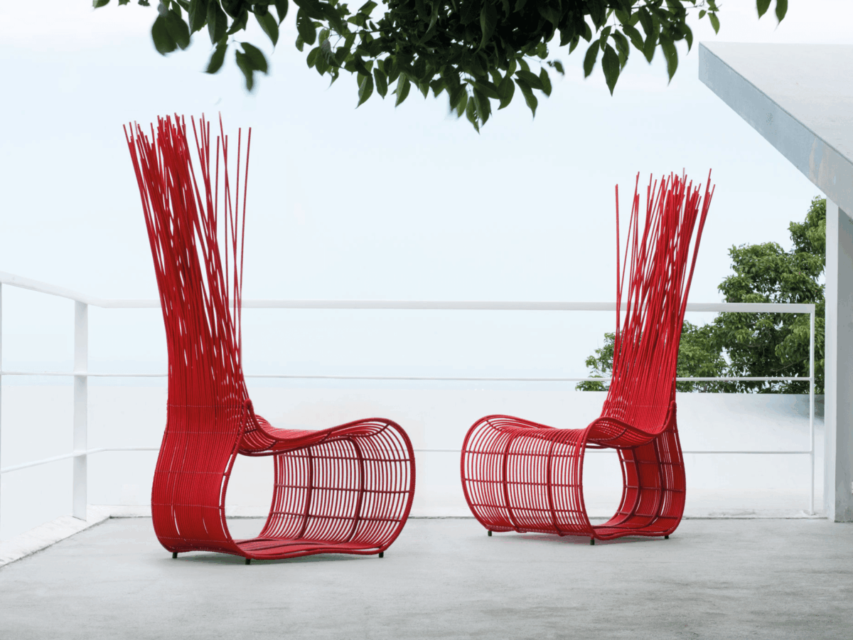 Joda Design-Stuhl aus natürlichen Materialien von Kenneth Cobonpue.