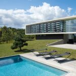 Moderne Ego Paris Zamac Outdoor-Liege für Garten und Terrasse.