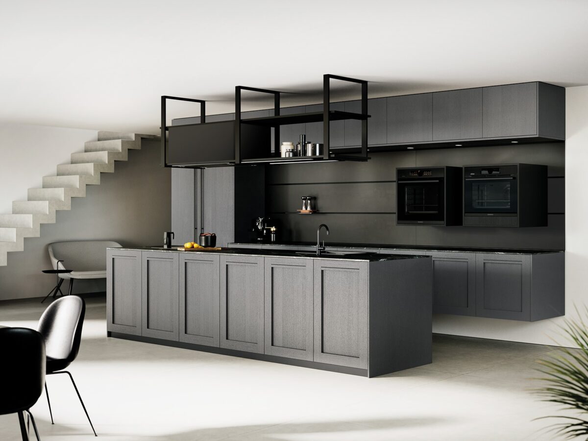 Moderne Rotpunkt Küche mit eleganten Fronten und hochwertiger Ausstattung in stilvollem Design.