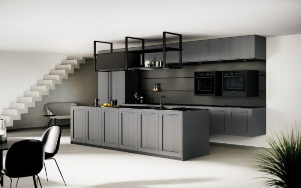 Moderne Rotpunkt Küche mit eleganten Fronten und hochwertiger Ausstattung in stilvollem Design.