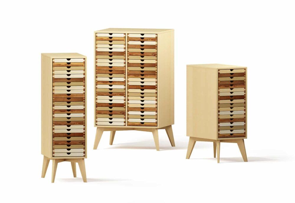 Moderne Sixay Sixtematic 2 Kommode mit 5 geräumigen Schubladen für stilvolle Aufbewahrung