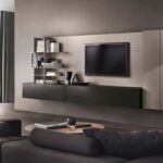 Moderne Wohnwand Cube 5 von Olivieri in elegantem Design für stilvolle Wohnräume.