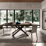 Moderner ausziehbarer Ozzio Esstisch Arizona 3 aus Italien in elegantem Design.