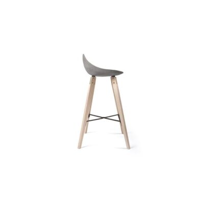 Hauteville Barhocker aus Beton mit schlankem Metallgestell und minimalistischem Design