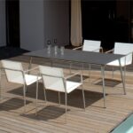 Moderner Fischer Möbel Taku 3 Gartentisch mit elegantem Design für Terrasse und Außenbereich.