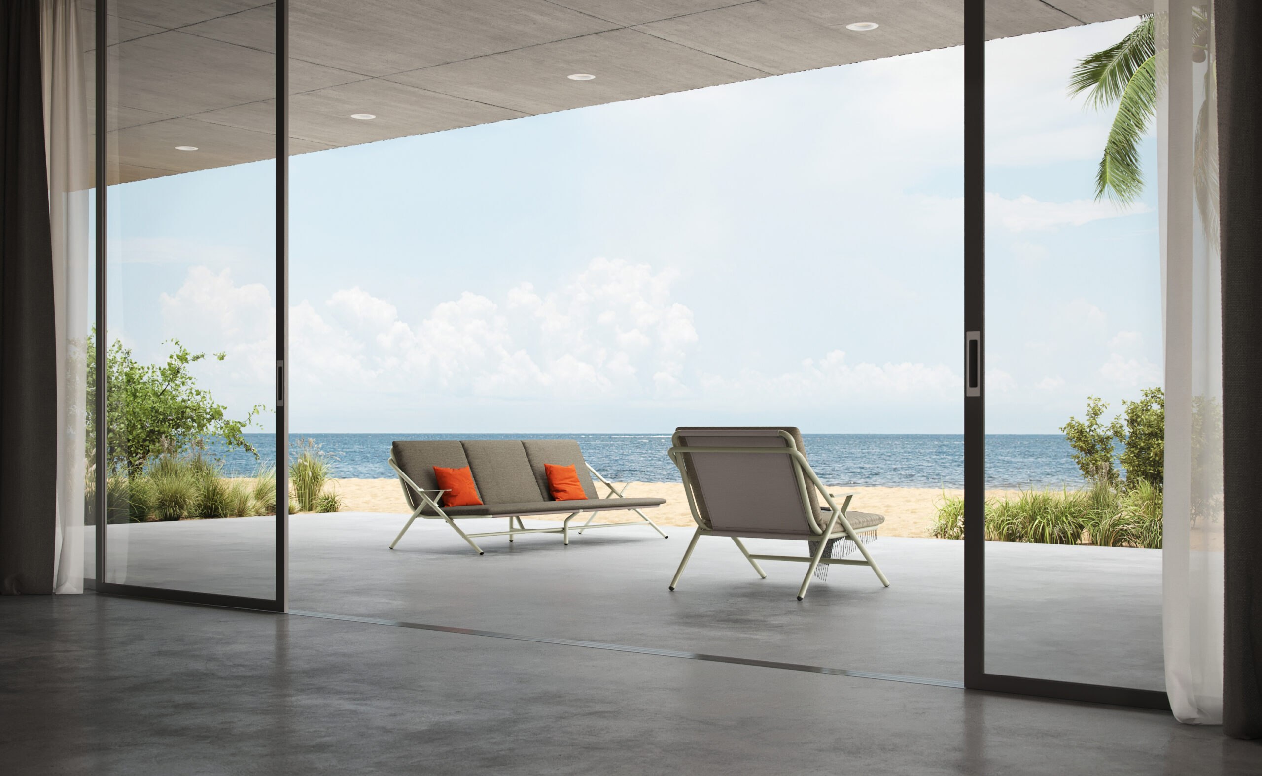 Moderner Garda 3 Outdoor-Sessel von Bivaq für stilvolle Terrassen und Gärten.