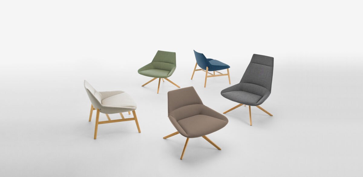 Eleganter Dunas Sessel von Inclass für moderne Büro- und Lounge-Bereiche.