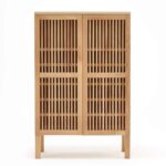 Moderner Schuhschrank Bob 2 in Weiß mit drei Klappen für stilvolle Flurgestaltung.