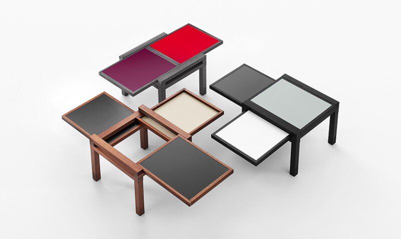 Moderner Sculpture Jeux Couchtisch im 3er-Set mit elegantem Design für stilvolle Wohnräume.