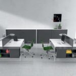 Ergonomisches Büromöbel-Set Alea Office Ibis 14 mit modernen Arbeitsplätzen für produktives Arbeiten.