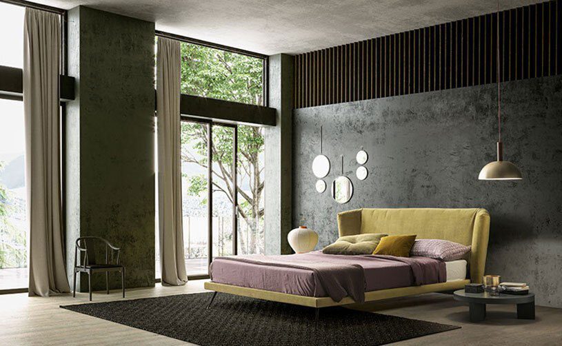 Elegantes Duke Bett von Valentini in modernem Design für stilvolle Schlafzimmer.