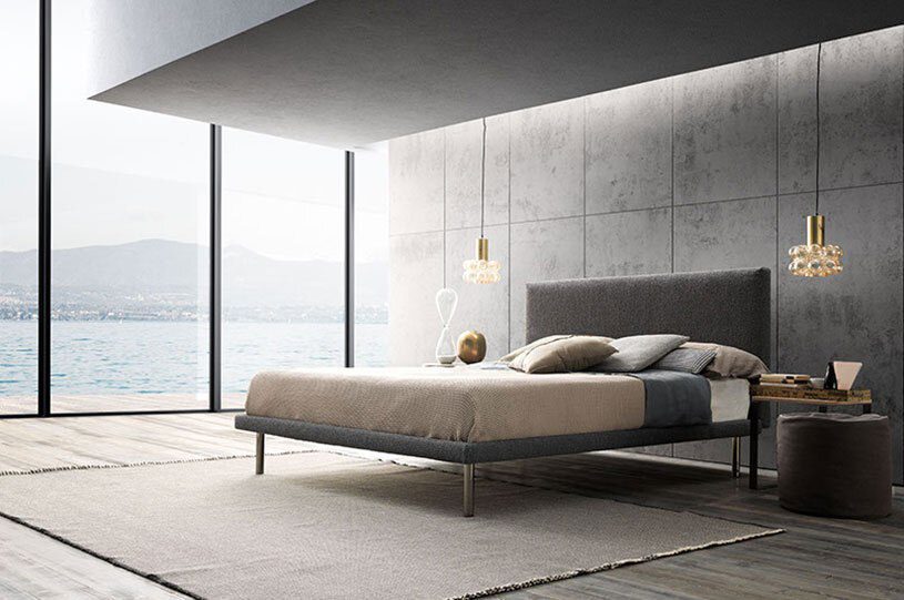 Valentini Essential Bett mit modernem Design und eleganten Linien für zeitgemäße Schlafzimmer