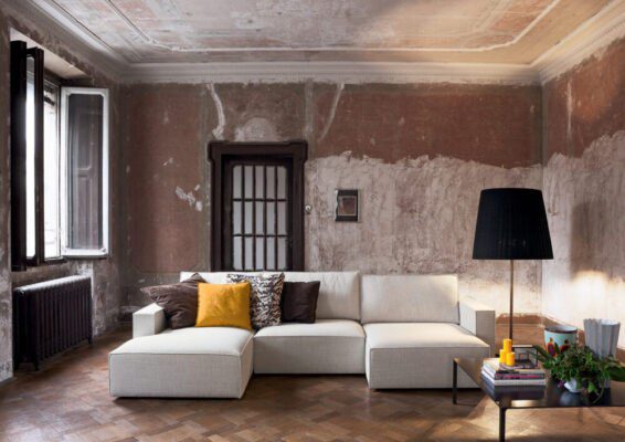 Modernes Flexteam Genius 7 Designer-Sofa in elegantem Design für stilvolle Wohnräume.