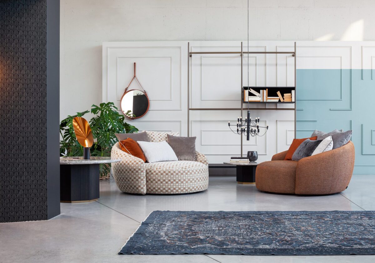 Modernes Flexteam Globe 11 Design-Sofa in zeitloser Eleganz für stilvolle Wohnräume.