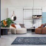 Modernes Flexteam Globe 11 Design-Sofa in zeitloser Eleganz für stilvolle Wohnräume.