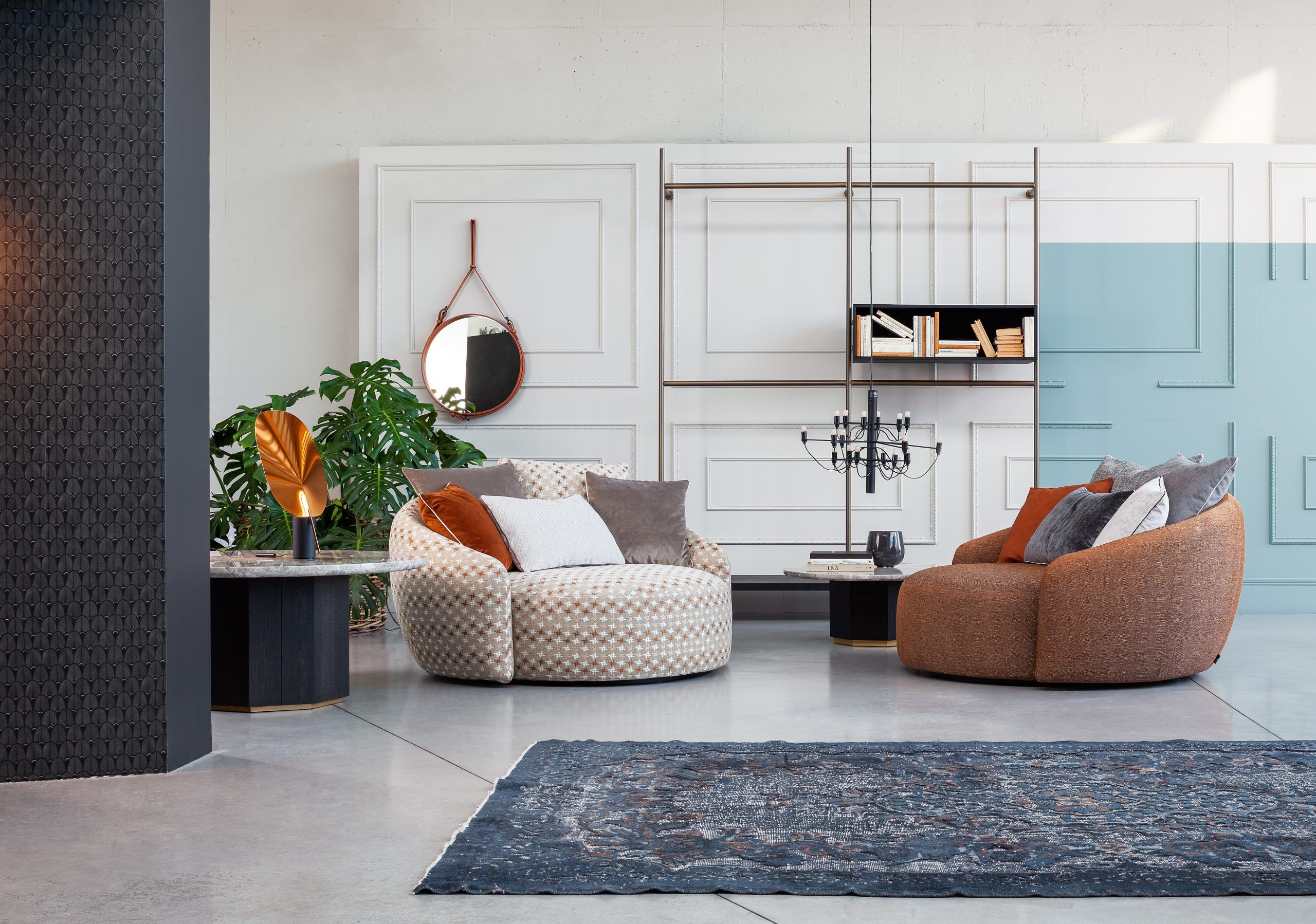 Modernes Flexteam Globe 11 Design-Sofa in zeitloser Eleganz für stilvolle Wohnräume.