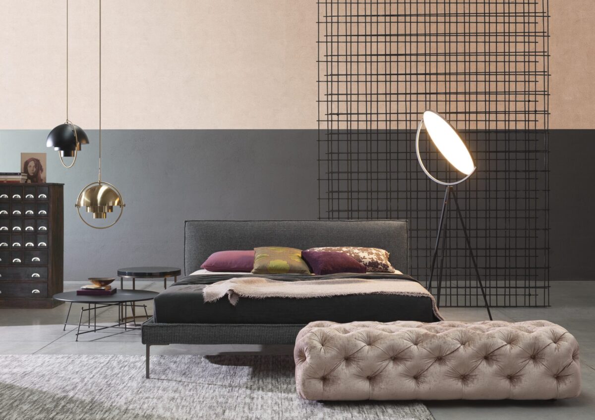 Modernes Flexteam Planet 6 Bett in elegantem Design für stilvolle Schlafzimmer.