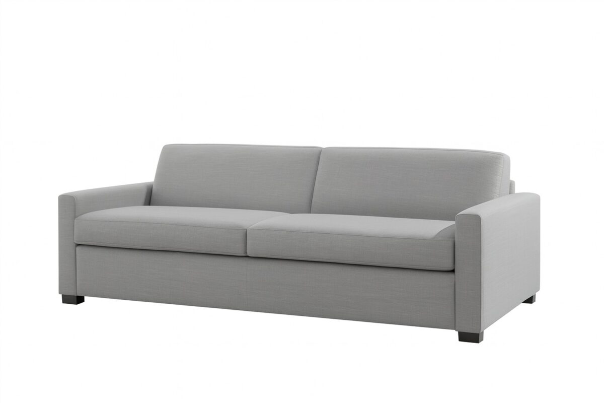 Modernes graues Schlafsofa Tobi 2 mit Bettfunktion als praktisches Gästebett