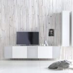 Modernes Medienmöbel Cubo 9 von Sudbrock mit eleganten Schubladen und offenen Fächern.