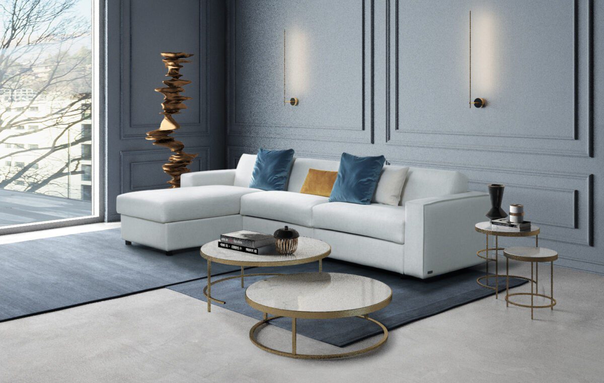 POL 74 Stelvio Schlafsofa in modernem Design mit praktischer Schlaffunktion für elegantes Wohnen.