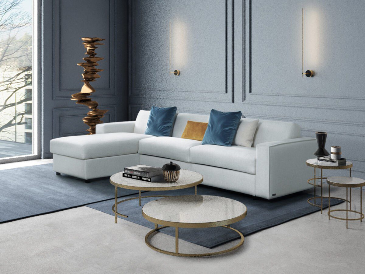 POL 74 Stelvio Schlafsofa in modernem Design mit praktischer Schlaffunktion für elegantes Wohnen.