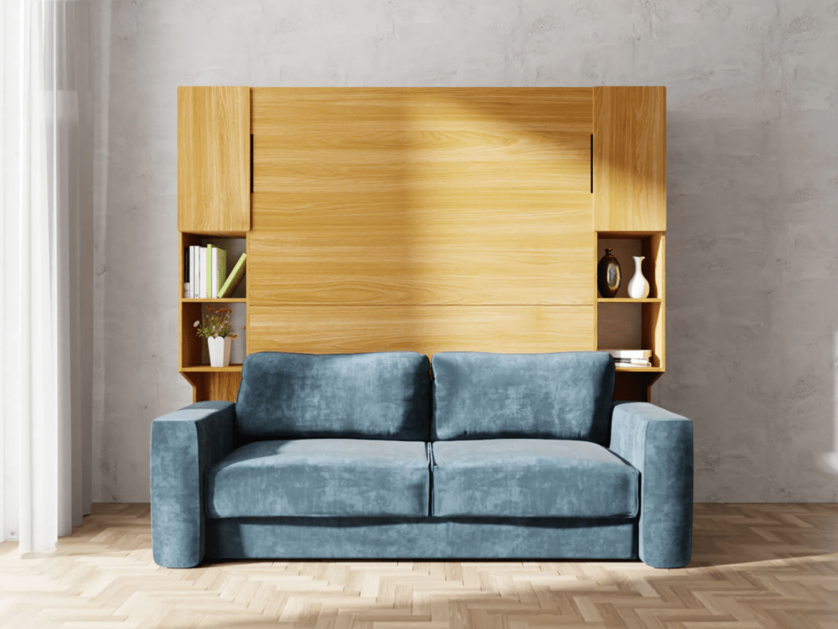 Schrankbett mit Sofa - clevere 2-in-1 Lösung für kleine Wohnungen und Gästezimmer.