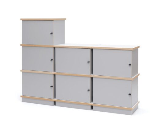 Tojo Holz-Stapelregal - modulares System für flexible Raumgestaltung und individuelle Aufbewahrungslösungen.