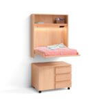 Modernes Team7 Wandregal für Kinderzimmer aus Massivholz mit flexiblen Fächern