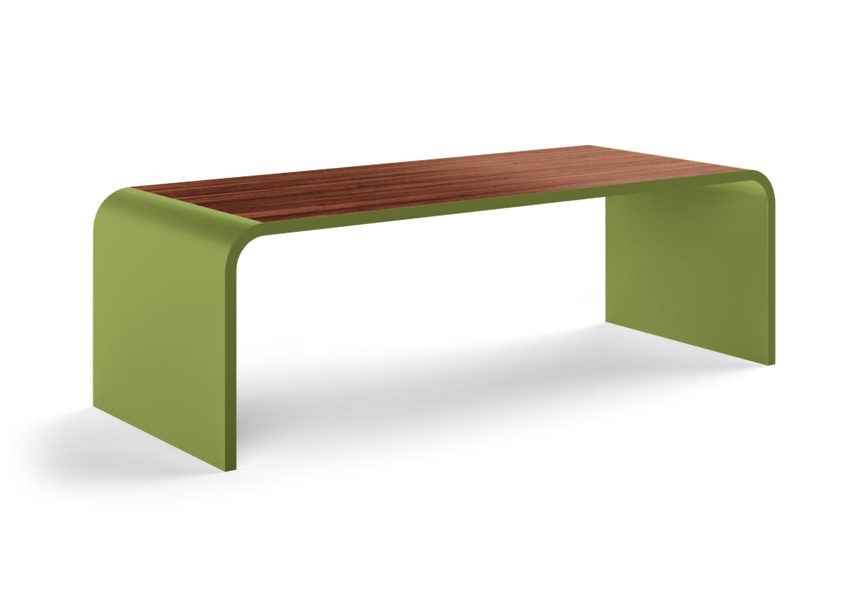 Müller Metallmöbel Esstisch M10 in Olivgelb - moderner Metalltisch für Esszimmer