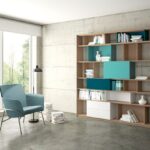 Modernes 4-teiliges Stapelregal von Müller in minimalistischem Design für flexible Raumgestaltung.