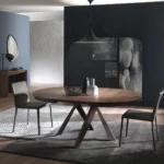 Moderner Ozzio Emisfero Esstisch aus Holz mit elegantem Design