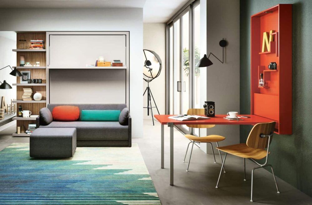 Platzsparender Klapptisch Wally von Clei für moderne Wohnräume mit elegantem Design.
