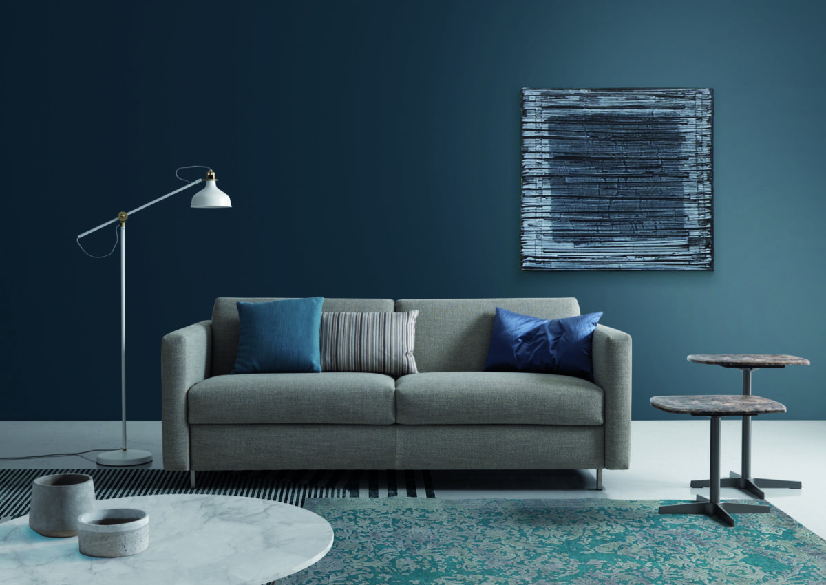 POL 74 Schlafsofa 195cm - Elegantes modernes Gästebett in stilvollem Design fürs Wohnzimmer