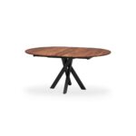 Eleganter David Mikado Esstisch aus Holz von Rodam mit charakteristischen gekreuzten Beinen.