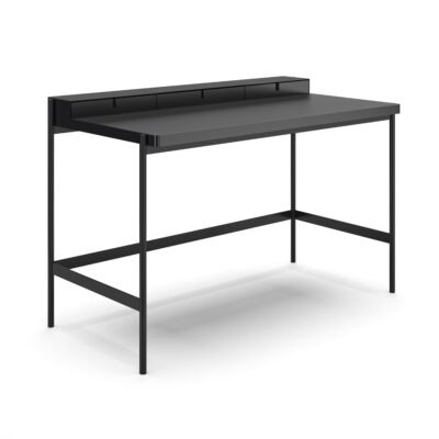 Schwarzer Metall-Sekretär PS 20 mit Klapptisch und Stauraum von Möbel Müller.