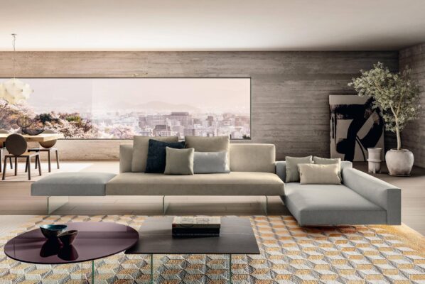 Schwebendes Lago Air Sofa in modernem Design für stilvolle Wohnräume.
