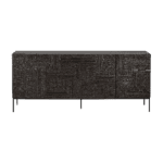 Tabwa Kommode mit 3 Schubladen, geometrisches Muster, Massivholz von Ethnicraft.