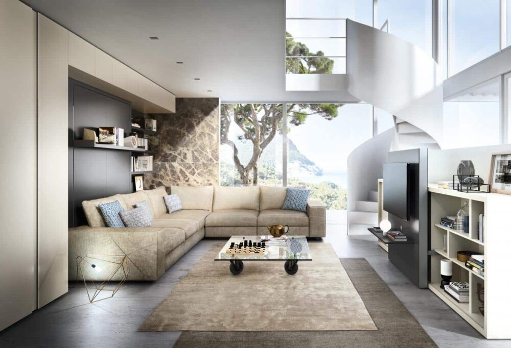 Tango Schrankbett von Clei verwandelt sich in platzsparenden Schreibtisch für kleine Wohnungen