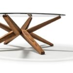 Moderner Stern Couchtisch aus Massivholz, Design von Jacob Strobel für Team 7.