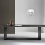 Eleganter Glastisch T5 von Tonelli Design mit minimalistischem italienischem Design