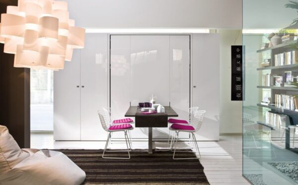 Ulisse Dining Verwandlungsmöbel - platzsparender Esstisch von Clei für moderne Wohnräume.