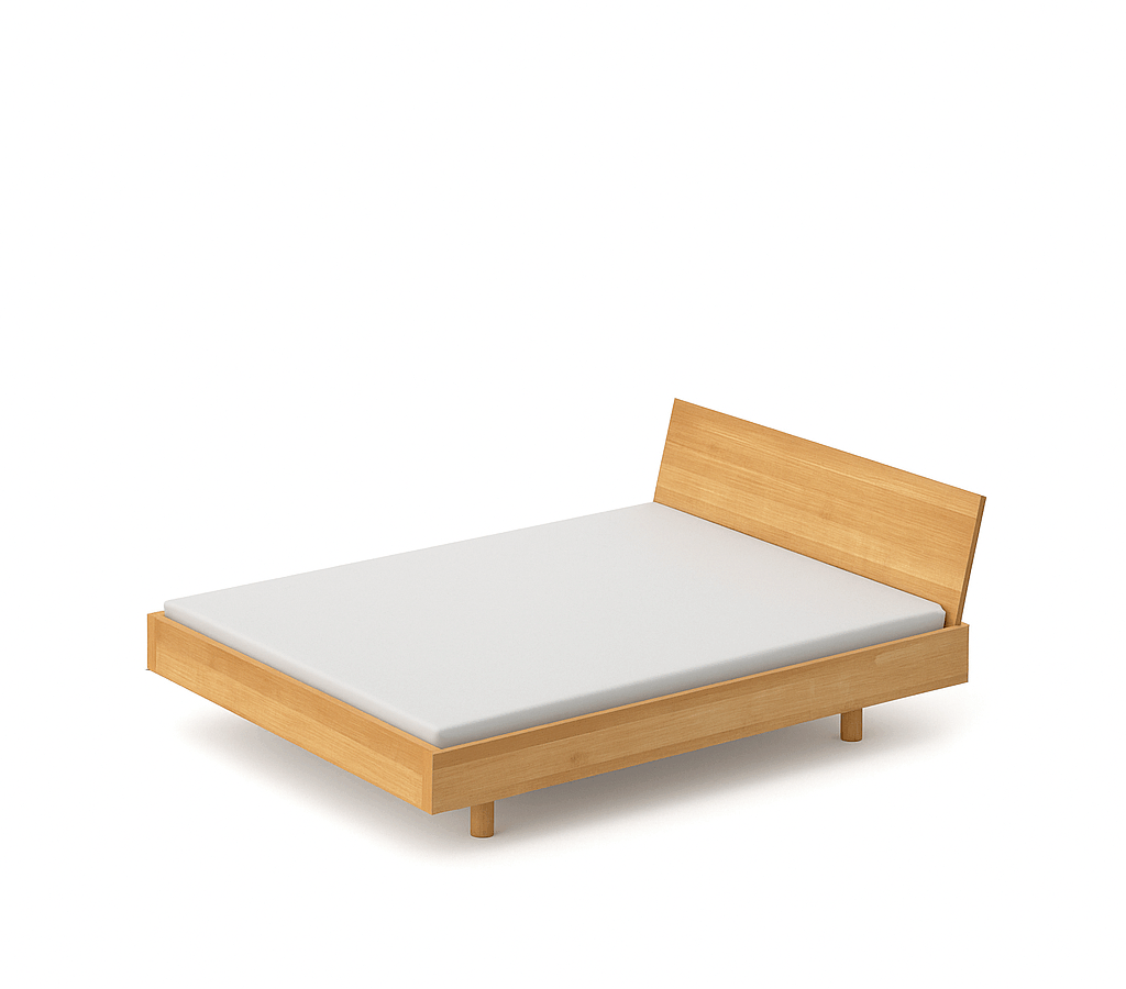 Modernes Quadra Designerbett aus Massivholz von Vitamin Design für stilvolles Schlafzimmer.