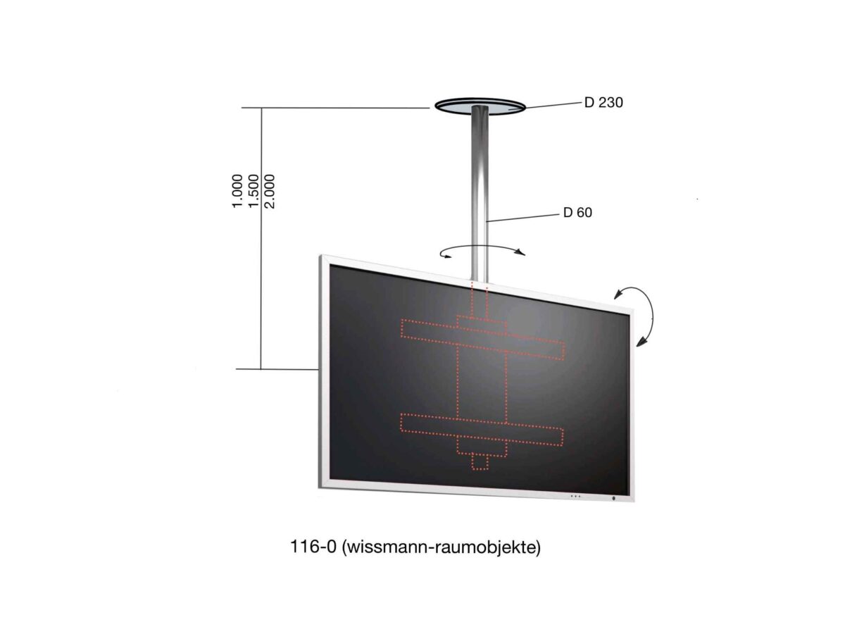 Wissmann - TV Halter Ceiling Art 116 – Bild 10